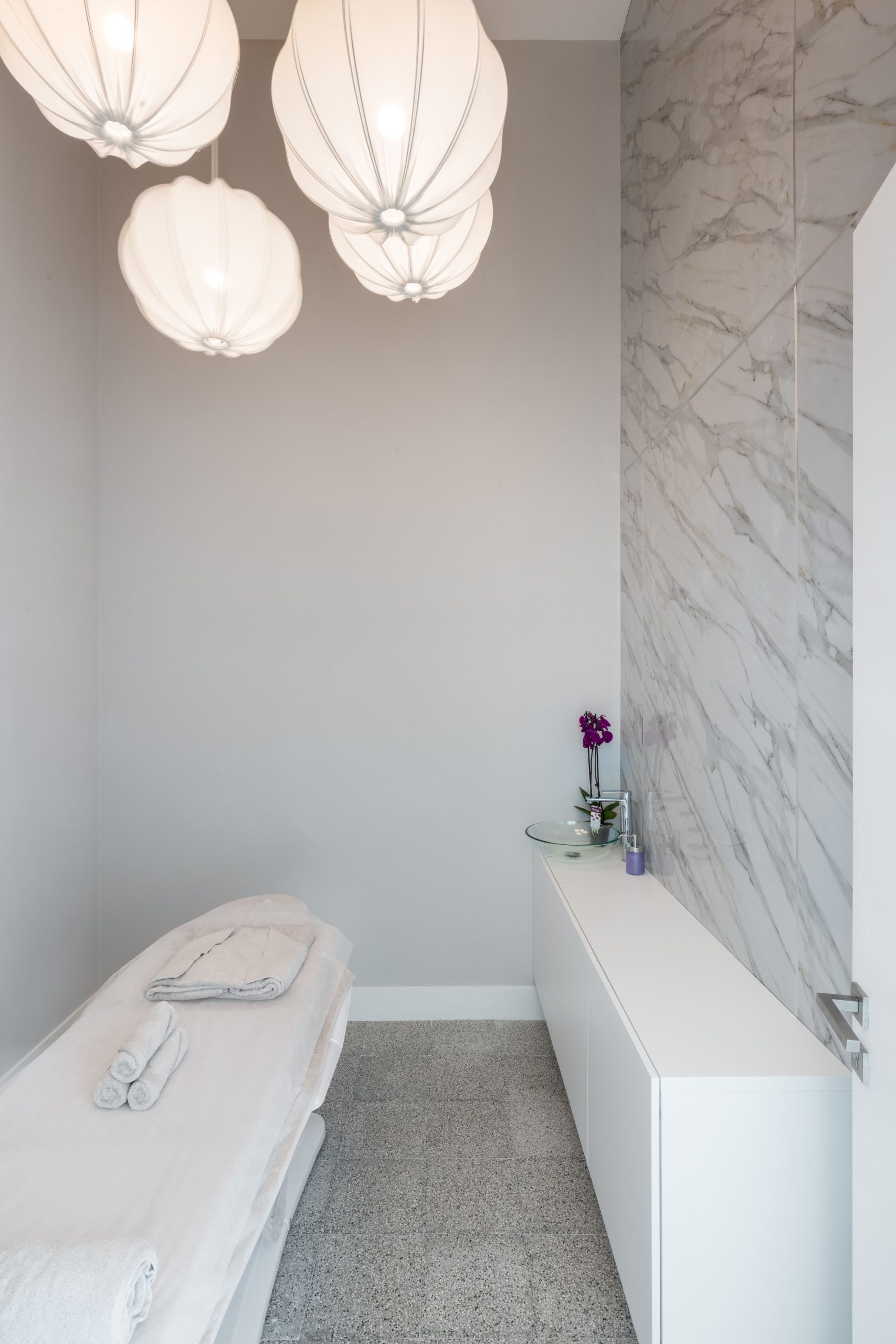 Modern and tranquil interior of Hamzafied salon treatment rooms