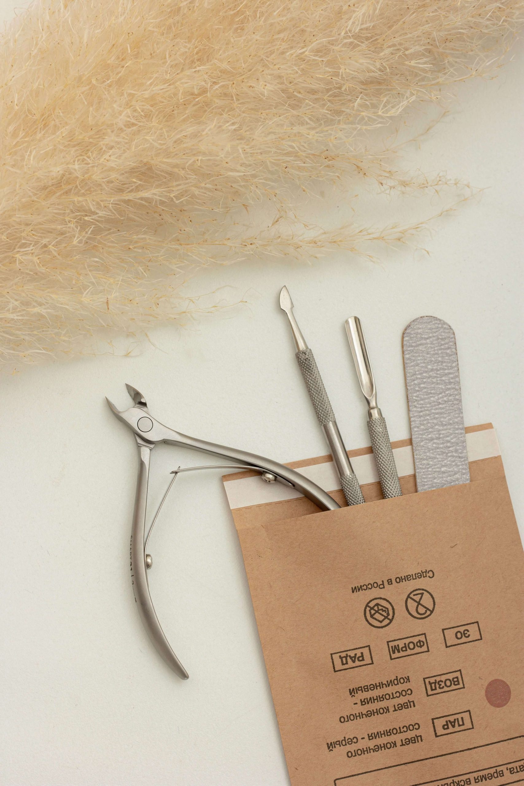 sterilised nail tools at a nail salon near me