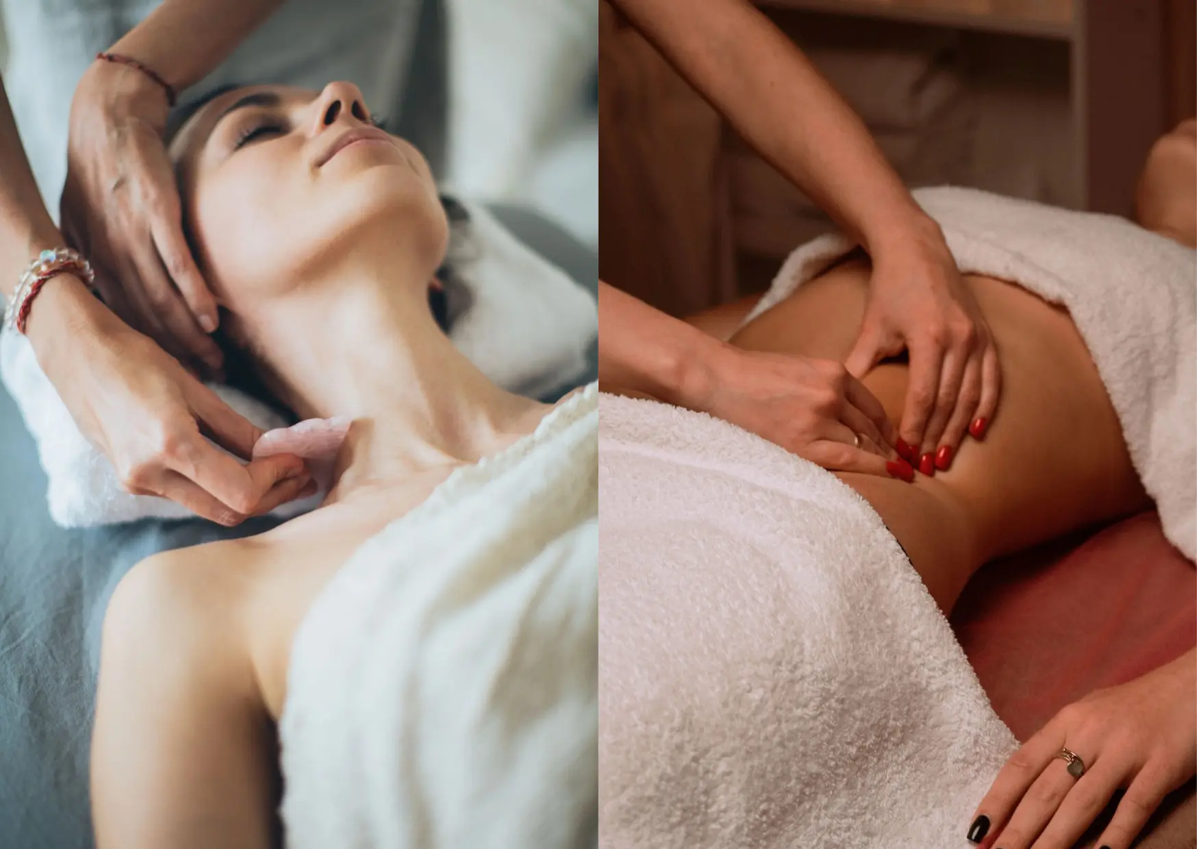 Comparison of full body lymphatic drainage massage and facial contouring therapy